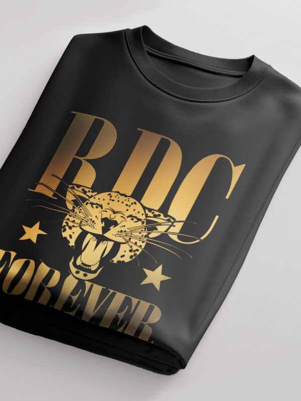RDC Forever Leopard Noir Or 100% Cotton